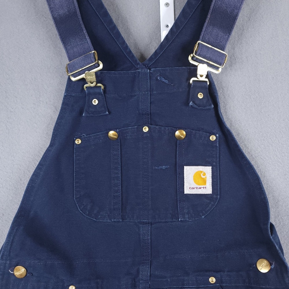 Carhartt Duck Bib Overalls Mens 32x34 Double Knee Quilt Lined R02 DNY Work USA